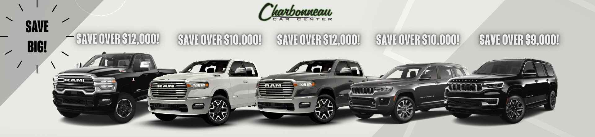 Shop our variety of current RAM and Jeep specials!